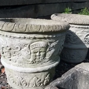 Concrete pots, troughs and girl ornament - Image 2