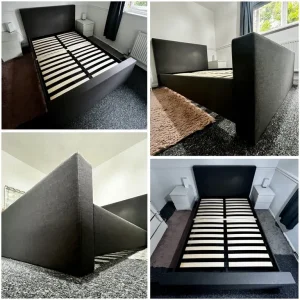 Grey Double Bed Frame