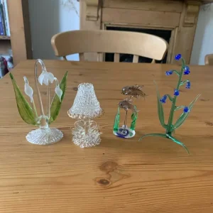 Vintage glass ornaments set