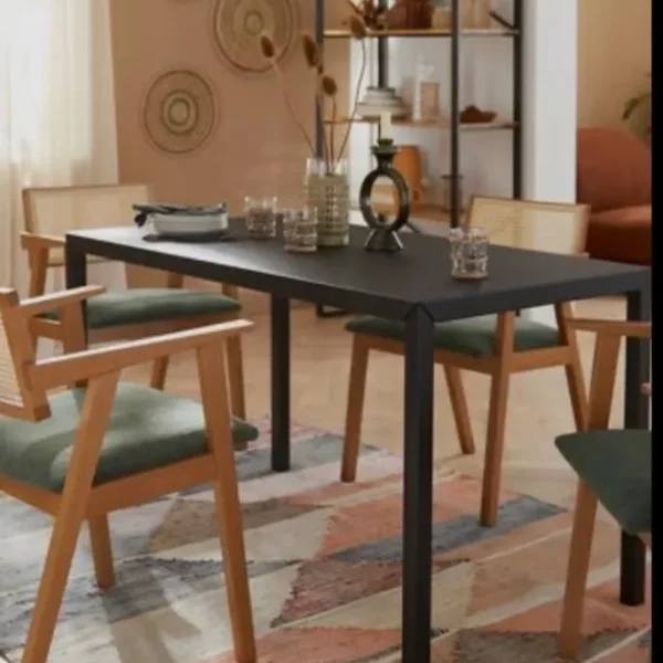 black dining table 4 seater la redoute hiba