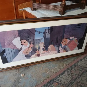 Disney Lady And The Tramp Framed Picture 38ins × 18ins - Image 3