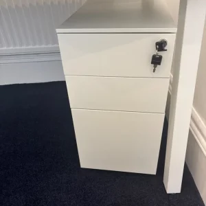 FREE white desk and pedestal - Image 2