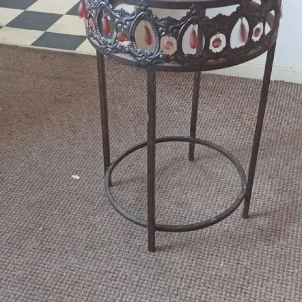 As-New Black Glass Stool