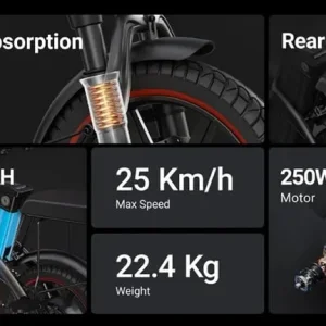 DYU A5 Road Legal Folding Electric Bike – Brand new in original box - Image 3