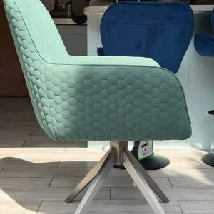 Green Dining Room Swivel Chair Padded - Image 3