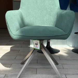 Green Dining Room Swivel Chair Padded - Image 4