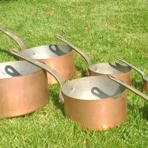 Vintage Copper Pan Set - Image 2