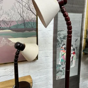 Solbackens 1970’s Swedish Wooden Matching Lamps