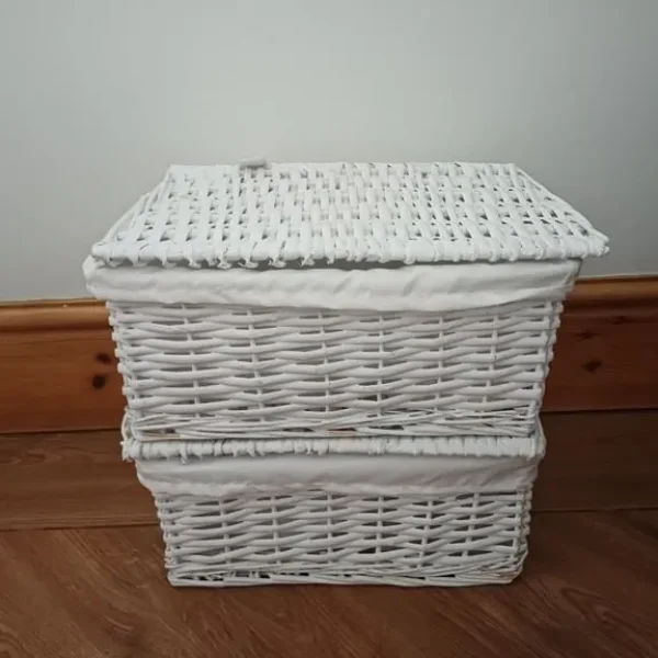 Wicker Storage Baskets x 2