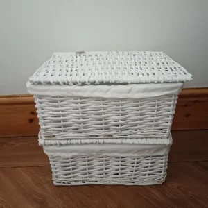 Wicker Storage Baskets x 2