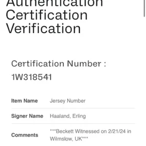 Signed Erling Haaland Manchester City Home Shirt Beckett COA - Image 2