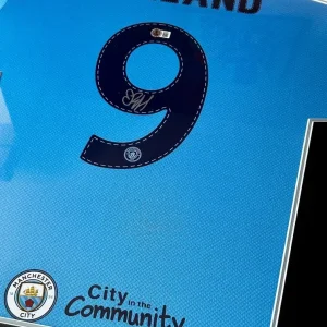 Signed Erling Haaland Manchester City Home Shirt Beckett COA - Image 3