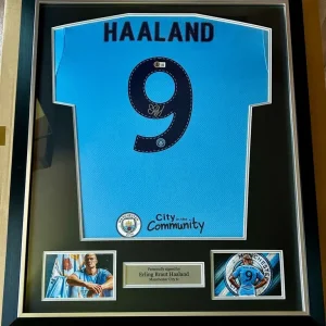 Signed Erling Haaland Manchester City Home Shirt Beckett COA