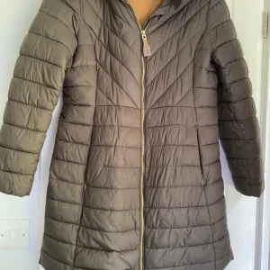 Jules Showerproof Longline Padded Coat with Hood - Image 3