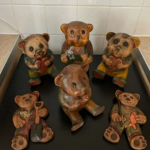 Hand Carved Wooden Bears