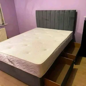 King Size Divan Bed with Mattress and Drawers