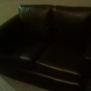 2 x 2-seater leather sofas - Image 2