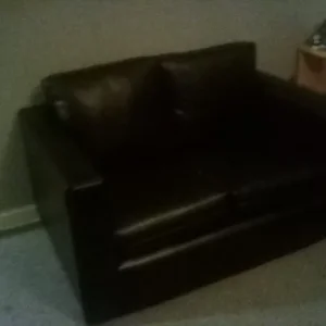 2 x 2-seater leather sofas - Image 3