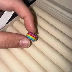 Silver rainbow charm