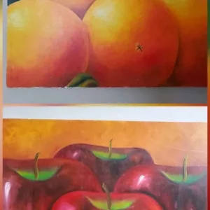 Pair of Contemporary Oil on Canvas Paintings