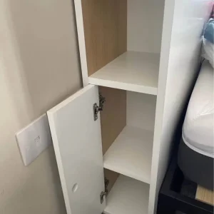 White Bed Headboard with Storage - Image 3