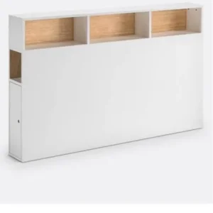 White Bed Headboard with Storage - Image 5