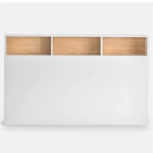 White Bed Headboard with Storage - Image 6