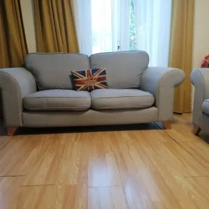 3 seater and 2 seater grey sofas - Image 2