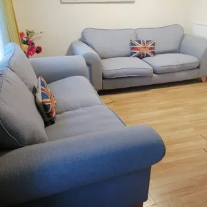 3 seater and 2 seater grey sofas