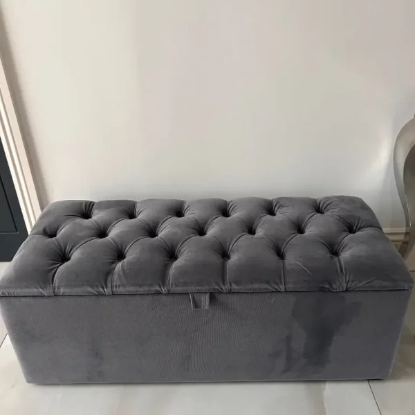 Grey ottoman