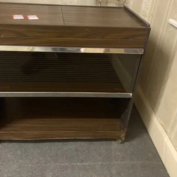 📲BROWN WOODEN HOSTESS TROLLEY