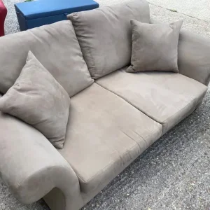 3 AND 2 SEATER SOFAS IN MOLE SKIN FABRIC - Image 3