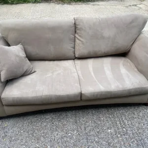 3 AND 2 SEATER SOFAS IN MOLE SKIN FABRIC - Image 4