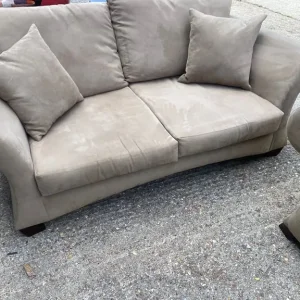 3 AND 2 SEATER SOFAS IN MOLE SKIN FABRIC - Image 7