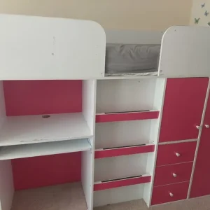 2 x Cabin Beds - 1 Black, 1 Pink - Image 2