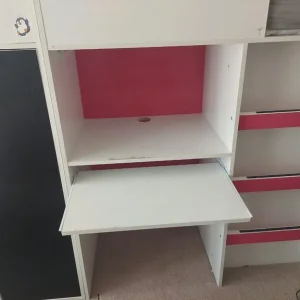 2 x Cabin Beds - 1 Black, 1 Pink