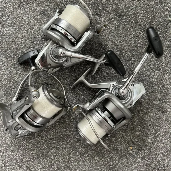 Reel, fishing, wychwood riot big pit 75 & 65 reels, Daiwa crosscuts X5000 and spare spools