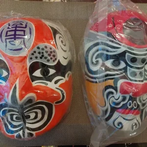 7 Pack Chinese Opera Masks, 9" and 6" Sizes - Image 2