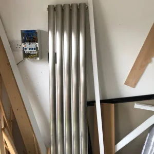 Vertical radiators x 2 white and chrome - Image 2