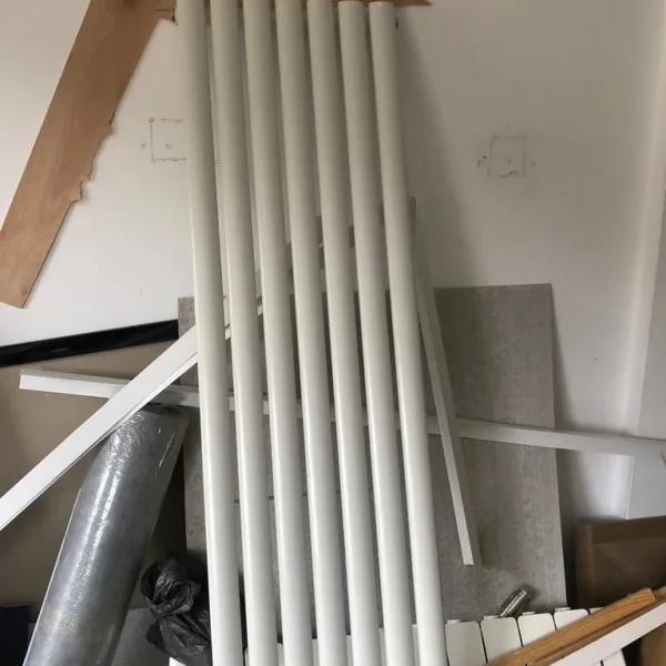 Vertical radiators x 2 white and chrome