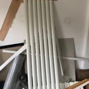Vertical radiators x 2 white and chrome