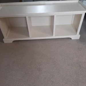 WHITE WOODEN SHOE STORAGE WITH SEAT - Image 2