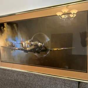 Barrie A F Clark Spitfire Aviation Print - Image 2