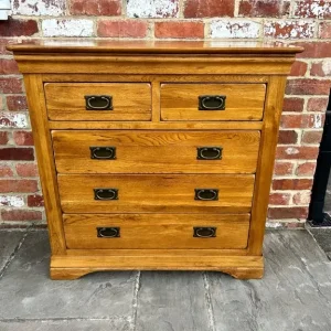 Solid Oak Chest of Drawers - Image 2