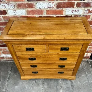 Solid Oak Chest of Drawers - Image 3