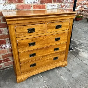Solid Oak Chest of Drawers - Image 4