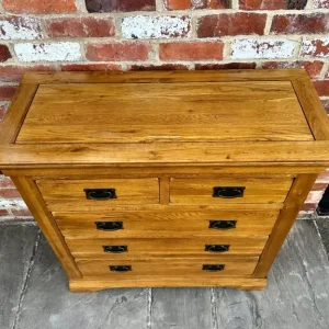 Solid Oak Chest of Drawers - Image 7