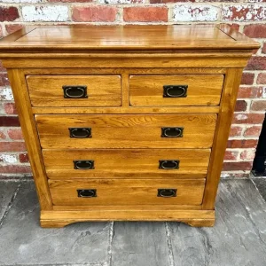 Solid Oak Chest of Drawers - Image 8