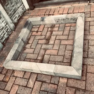 Solid granite garden squares