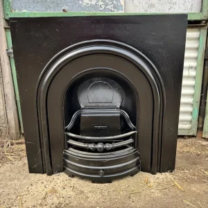Restored victorian fireplace sandblasted and powdercoated in black
